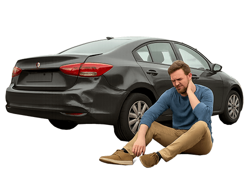 Victim With Car Damage from Accident in Chandler, AZ